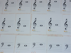 手作り教材 音符カードを使ってのレッスン